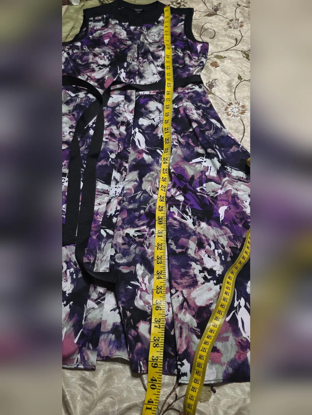 Simply Vera Vera Wang Floral Button-Front Dress Size 4 with Pockets Wedding - Picture 6 of 7